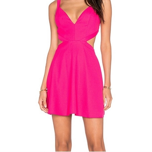 NBD Dresses & Skirts - NBD x Naven Hot Pink Cut Out Dress